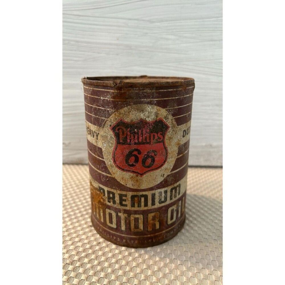 Vintage Phillips 66 1950's Motor Oil can Empty